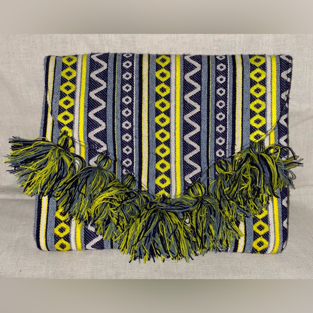 Mudpie Summer Aztec Tassel Envelope Clutch